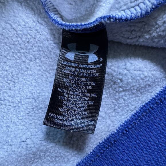 Men Under Armour Activwear Gym Casual Pullover STORM Hoodie‎ Royal Blue Small - Picture 7 of 8